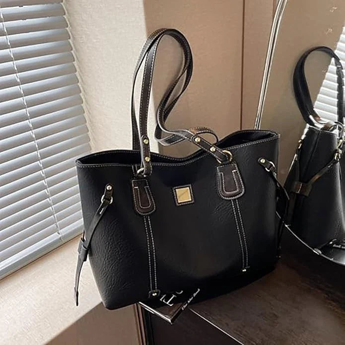 Tote Bag Zipper Shoulder Bags Vegan Leather Handbags Bag Faux Leather