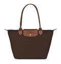 Le Pliage M Tote Bag Ebony Brown Travel Everyday Medium Shoulder Bag