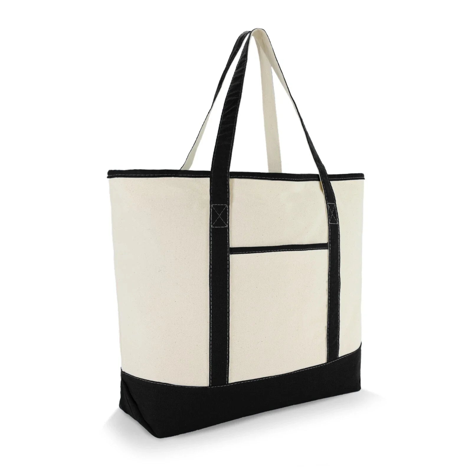 22" Extra Large Open Top Shopping Tote Grocery Bag with Outer Pocket