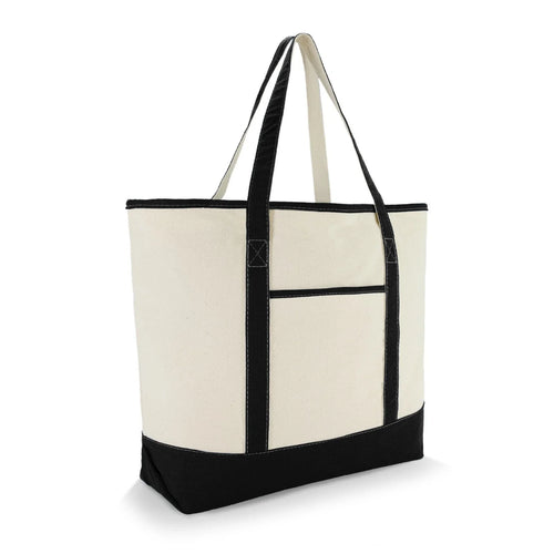 22" Extra Large Open Top Shopping Tote Grocery Bag with Outer Pocket